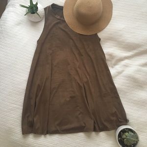 Faux suede dress